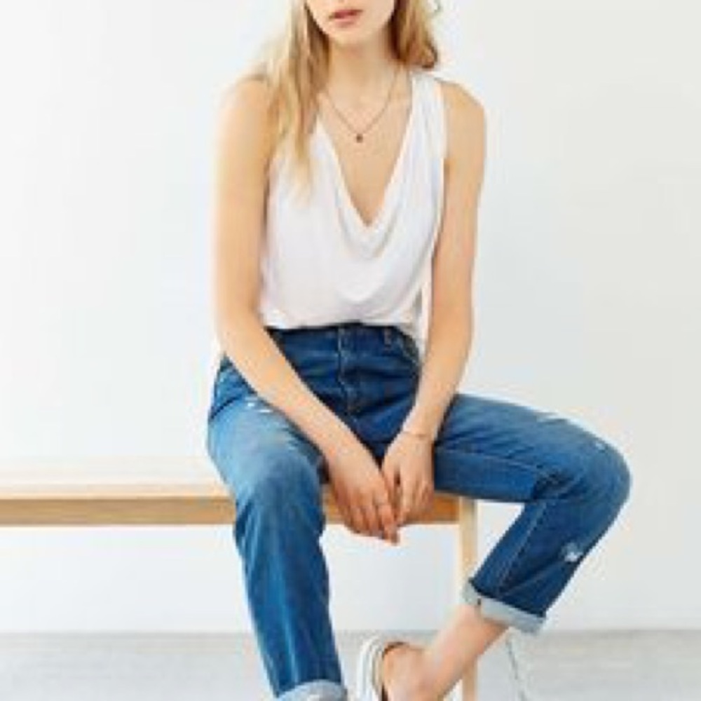 SALE Urban Outfitters Cowl Neck Tank White