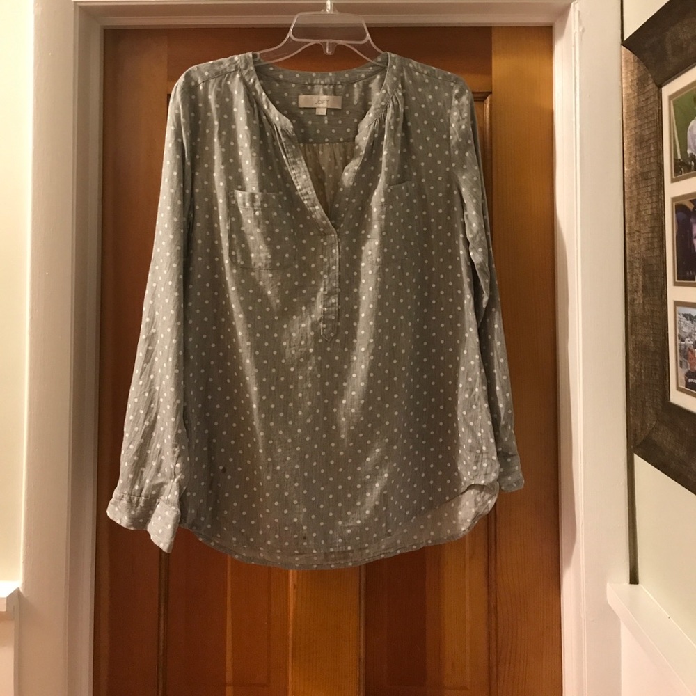 Loft polka dot blouse.