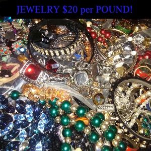 HUGE VINTAGE Lot of Jewelry!! Sold by the POUND