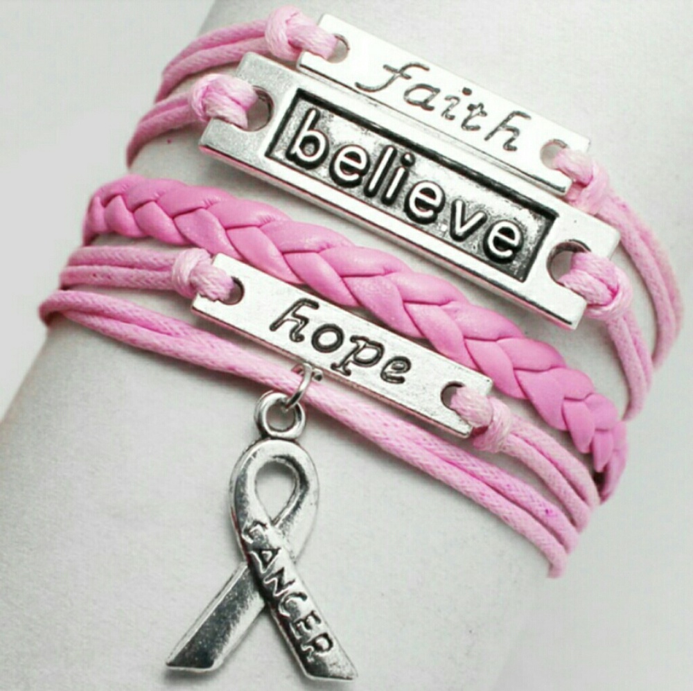 Set (2) Breast Cancer Bracelets