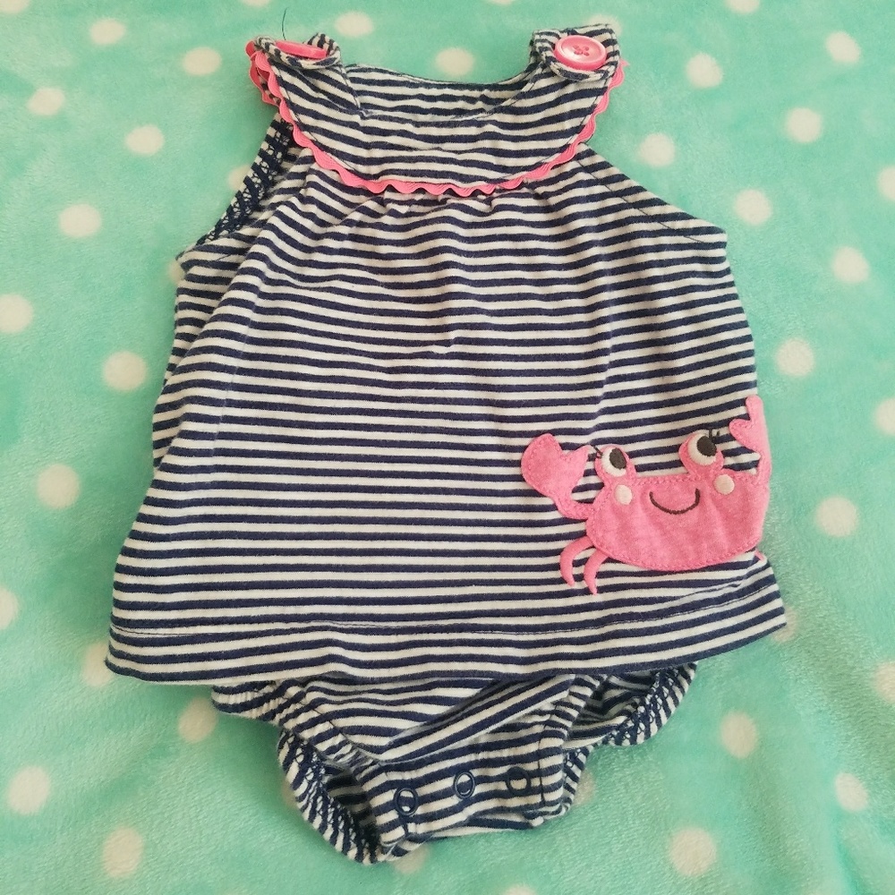 Crabby pants onesie