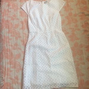🐰 white eyelet fitted dress 🐰