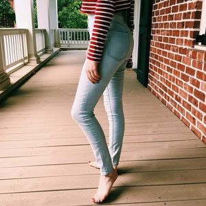 gap lightwash high-waisted jeans
