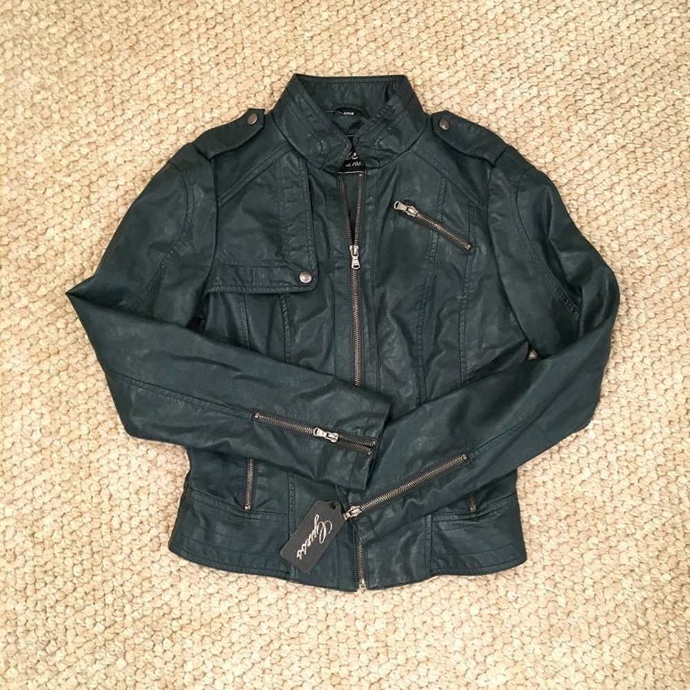 GUESS Leather Jacket - Size Small