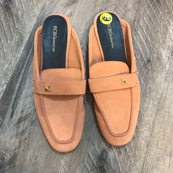 BCBG Peach Suede Loafers - Picture 4 of 6
