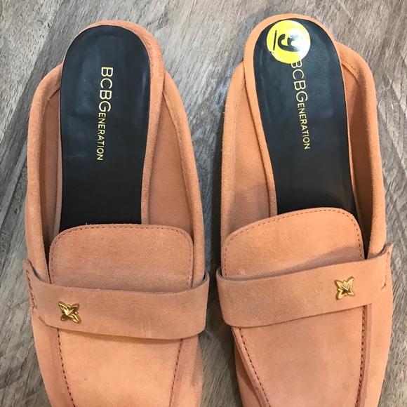 BCBG Peach Suede Loafers - Picture 6 of 6
