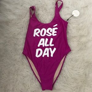 Rosé All Day one piece bathing suit NWT
