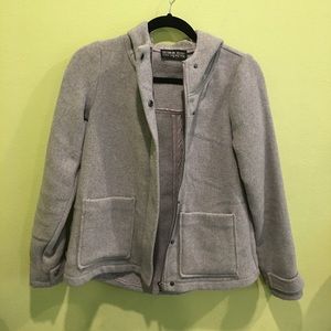 Grey pea coat jacket