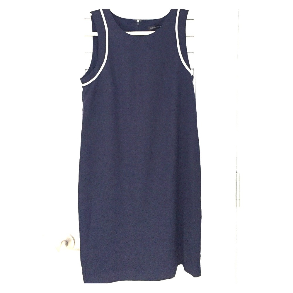 Navy sleeveless shift dress (petite 4)