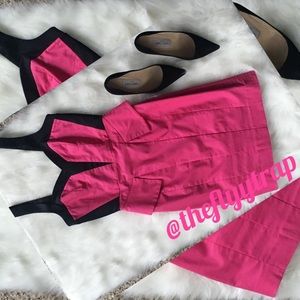 Black and Pink Bebe Dress Size 2 Worn Once!!