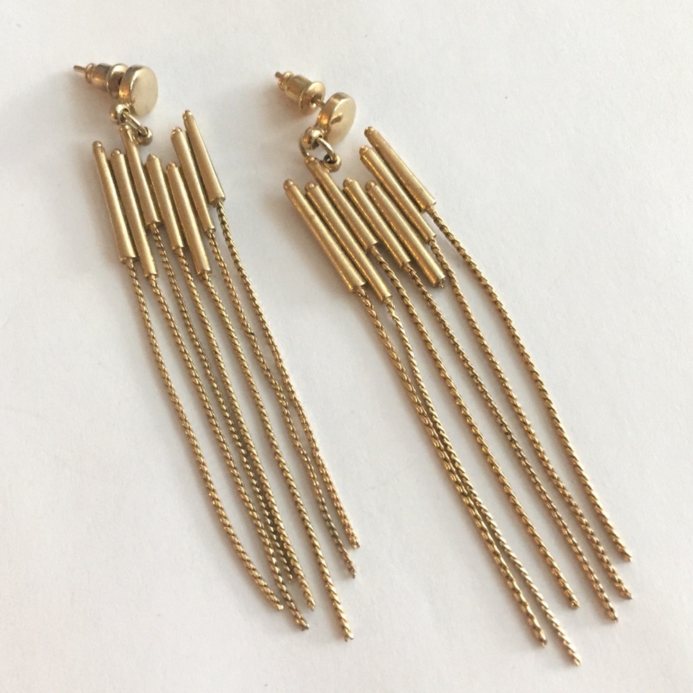 Vintage deco fringe earrings