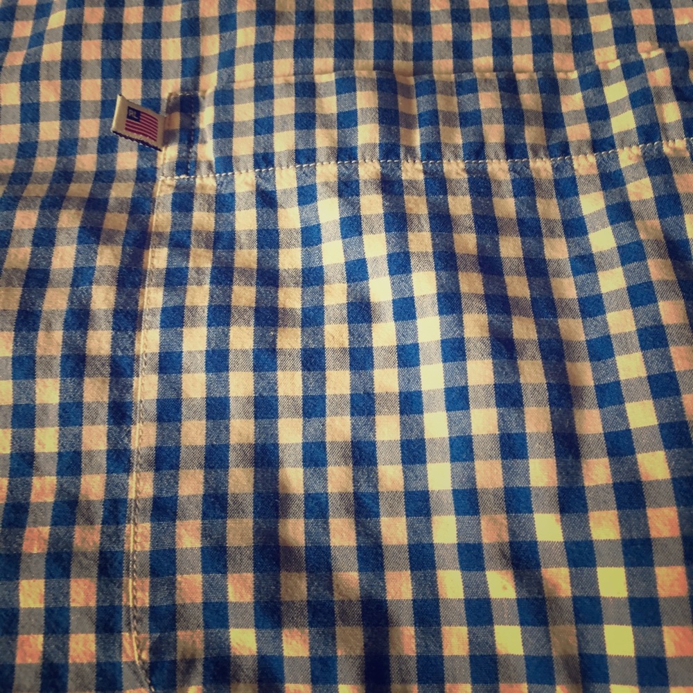 Ralph Lauren XL blue & white button down shirt