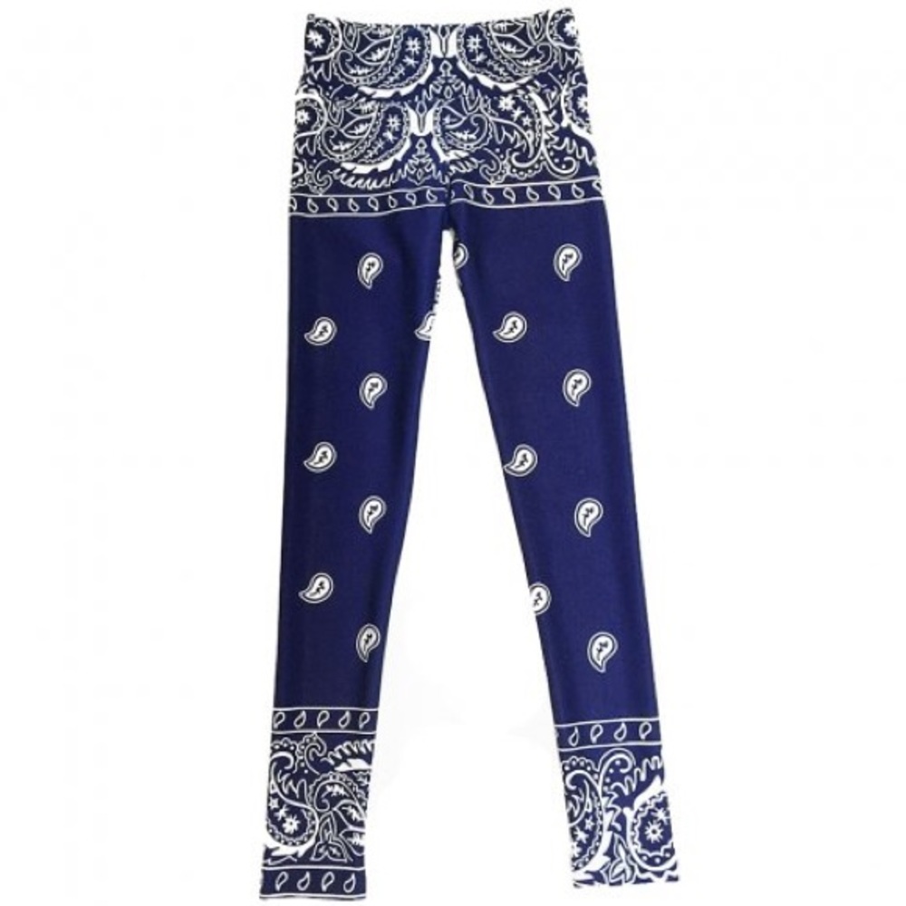 Navy bandana leggings