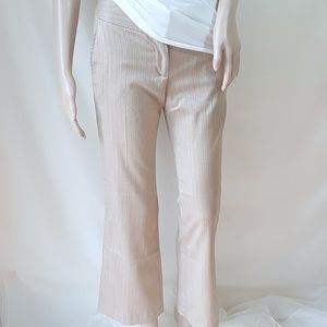 IZ Buyer Womens Sz 3 Pants Tan Gold Stripe Pockets