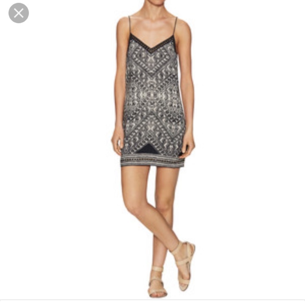 Black Print Saylor Dress