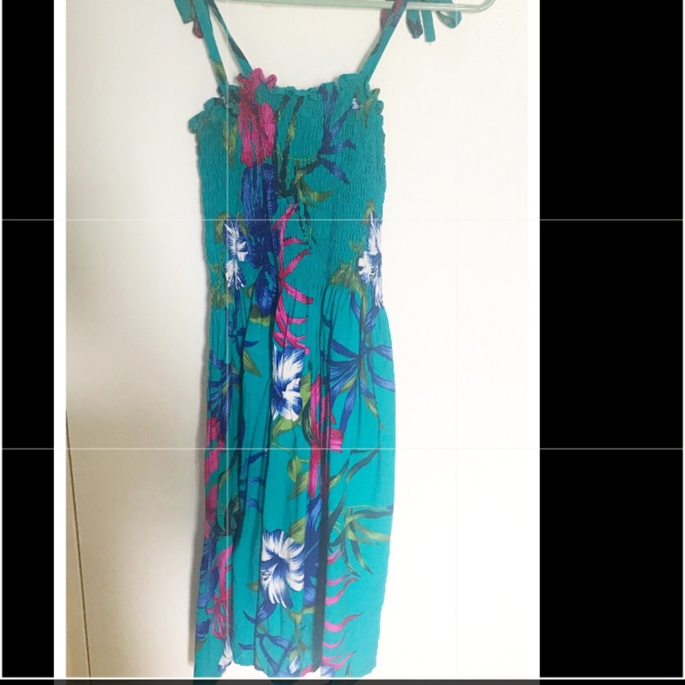 Floral Hawaiian dress.