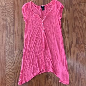 H&M Coral Oversized V-Neck