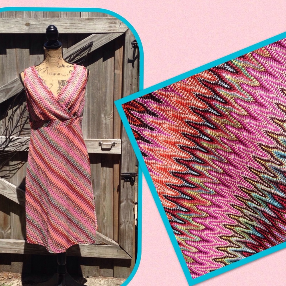 New York And Company Chevron Knit Dress XL