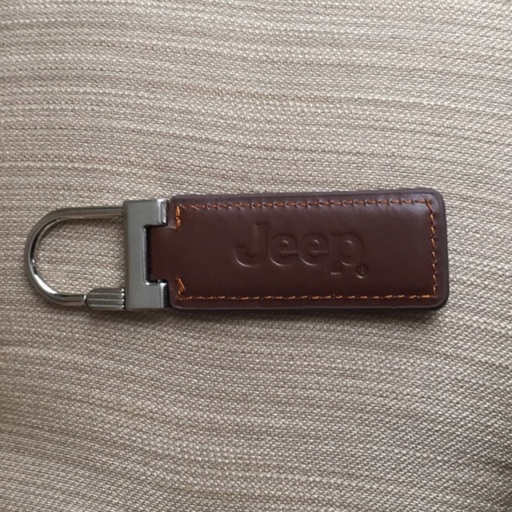 Leather Jeep Keychain - Brand New