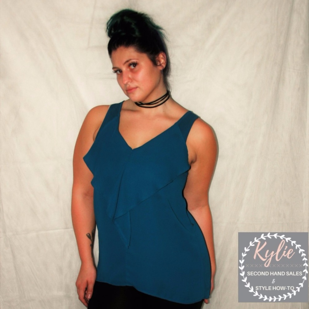 Blue Chiffon Tank