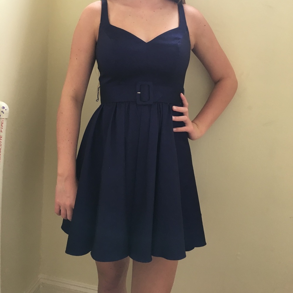 Midnight blue cocktail dress