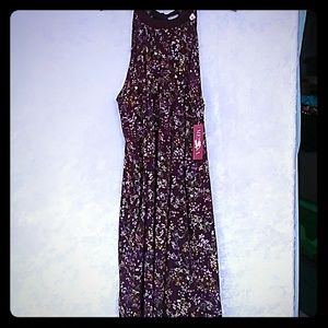 Burgundy floral print