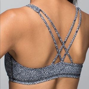 Lululemon Free To Be Bra Plush Petal Ghost Black