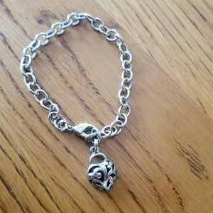 Lia Sophia heart charm bracelet