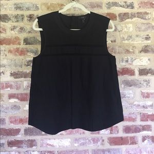 J. Crew Black Textured Top