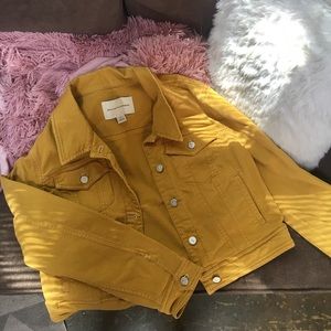 Anthropologie Mustard Denim Jacket