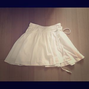 White cotton wrap Anthropologie skirt