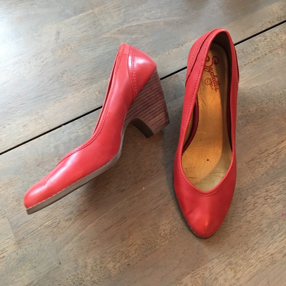 Seychelles Red block heels