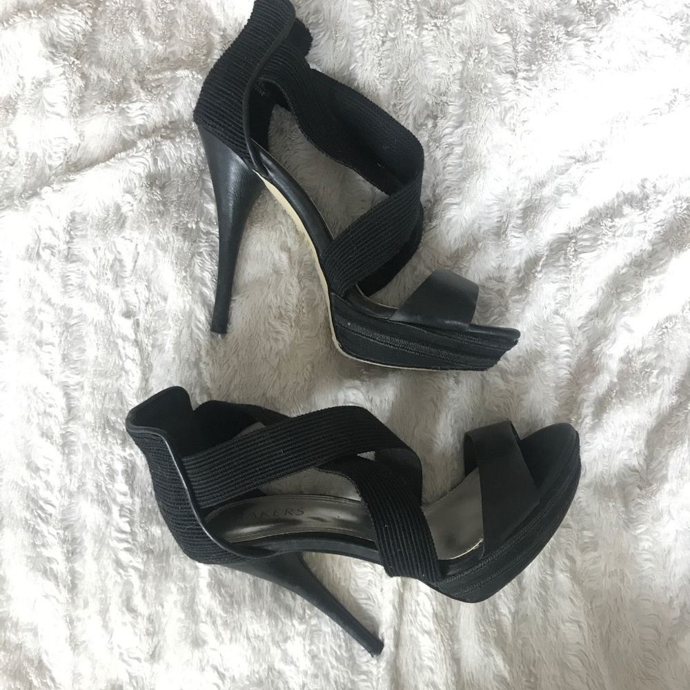 Black heels from Bakers. Stretchy!
