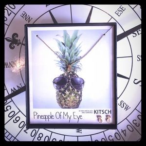 Brand New Kitsch Pineapple Necklace and Earrings