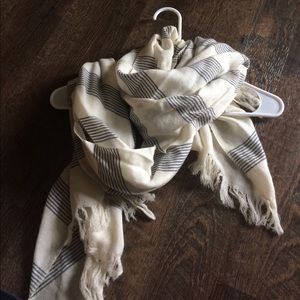 Jcrew white and blue stripped scarf!