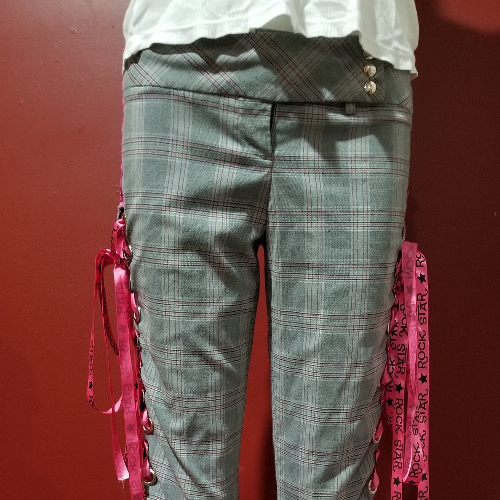 Revamped Plaid Rockstar Pants - 3/31"