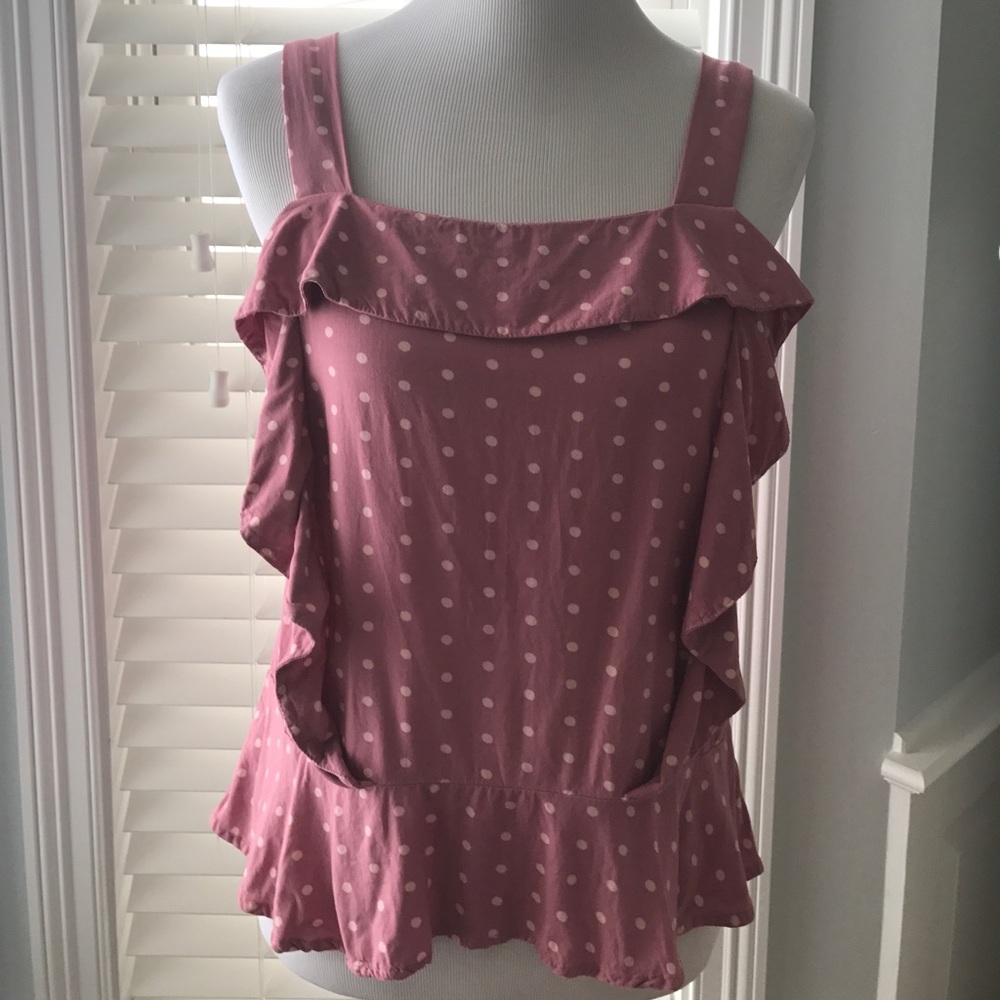 Matilda Jane ruffled polka dot top size S