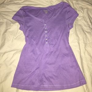 Purple Henley Tee