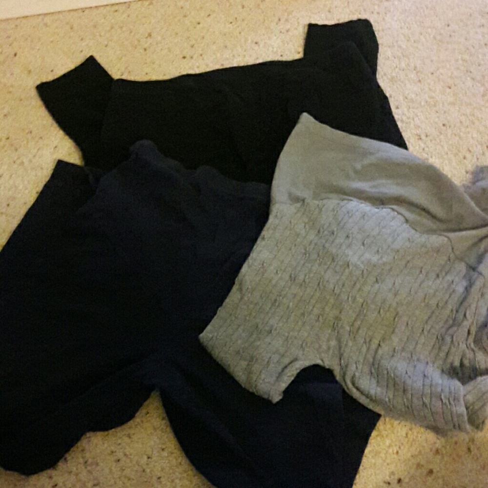 3  used large maternity leggins