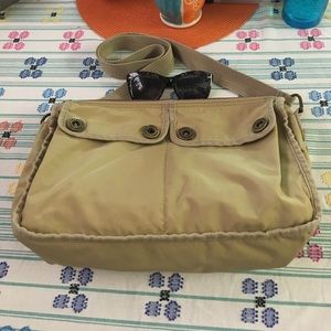 GAP khaki messenger purse