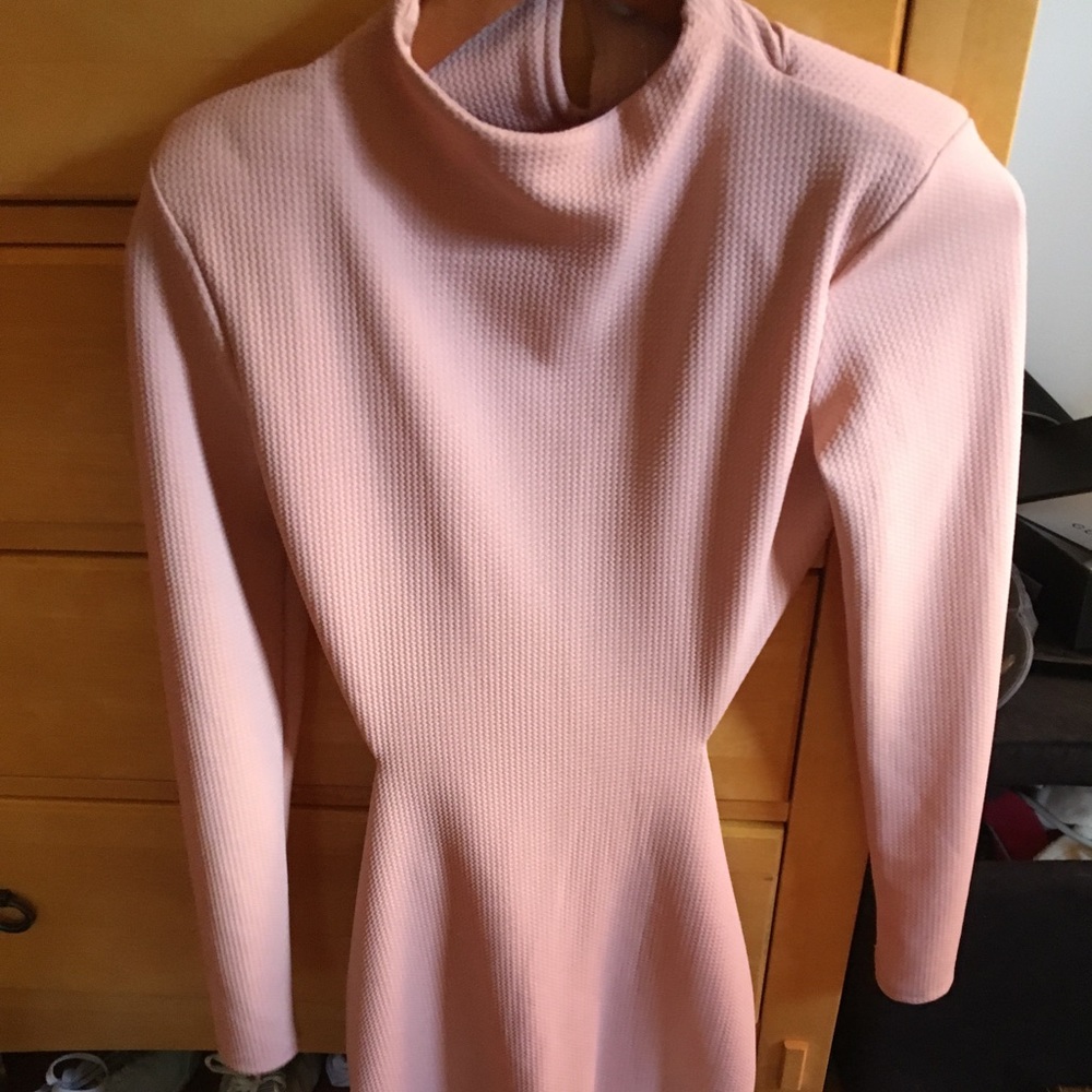 Light pink cutout tight dress