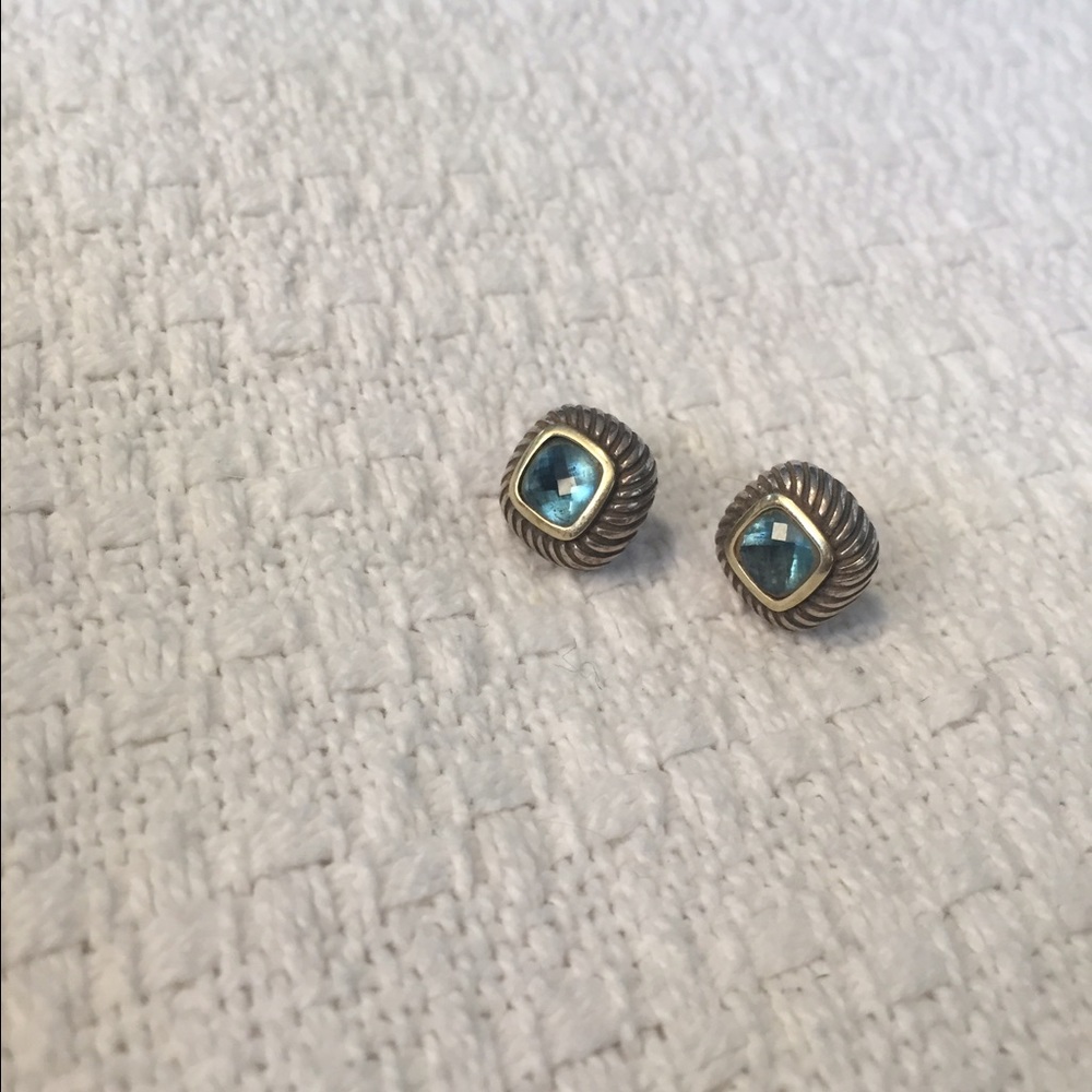 David Yurman Albion Blue Topaz Earrings