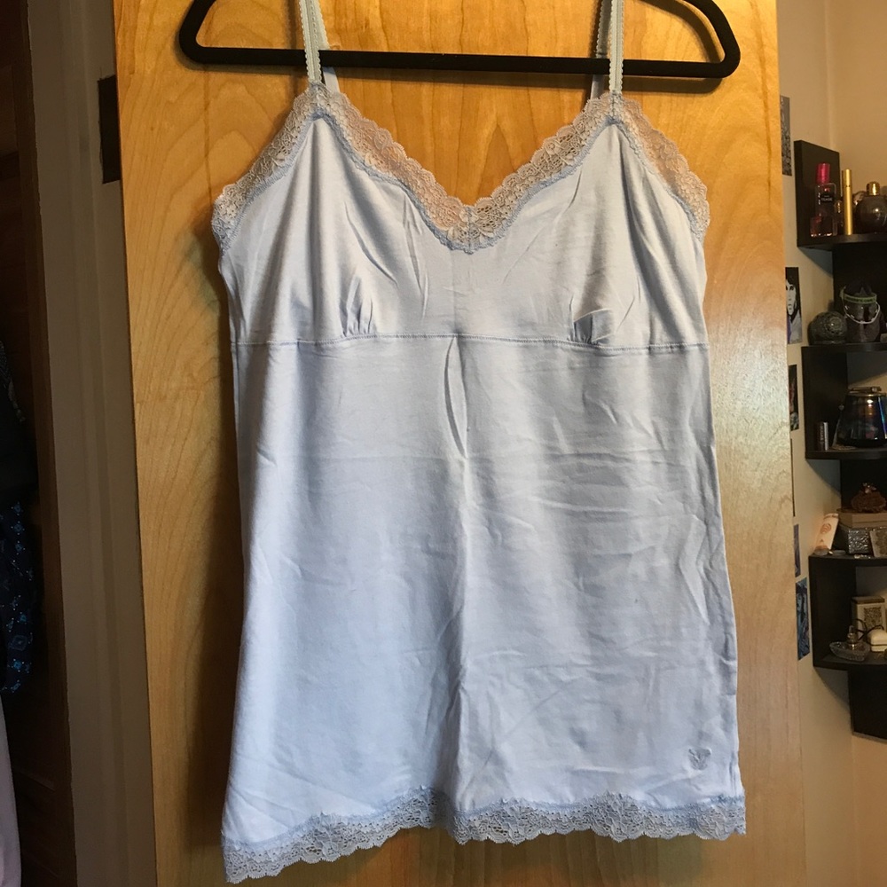 AE NWOT Skinny Strap Lace Trim Camisole Tank Top