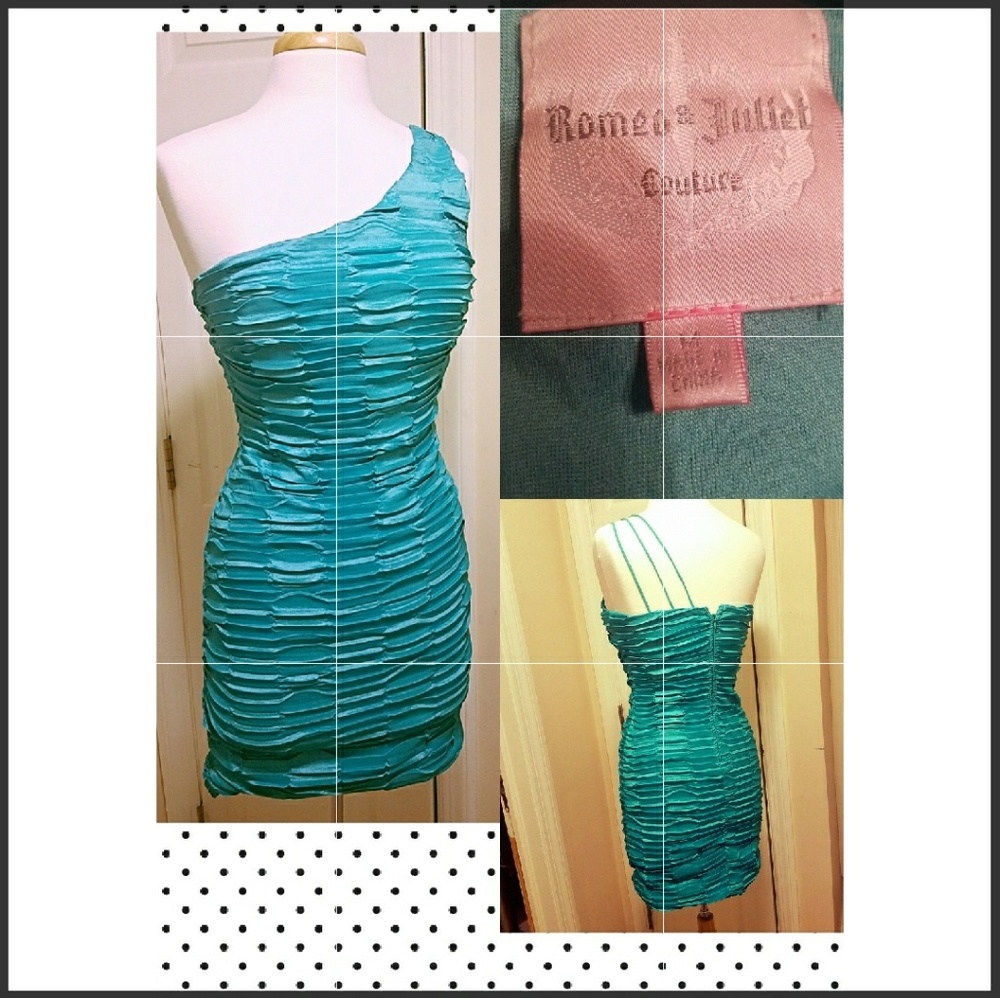 Romeo & Juliet Couture teal dress
