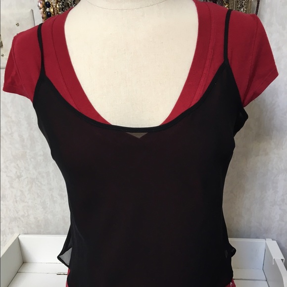 Black sheer camisole Great for under a low cut top - Picture 6 of 6
