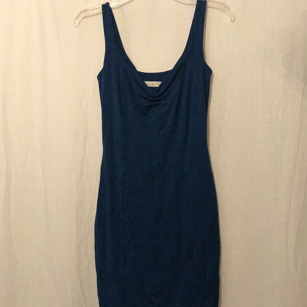 Nadia Tarr dark blue dress