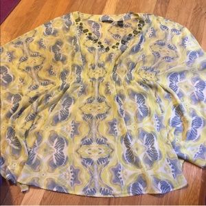 Yellow and gray detailed tunic