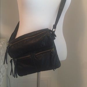 Black Leather Crossbody Purse