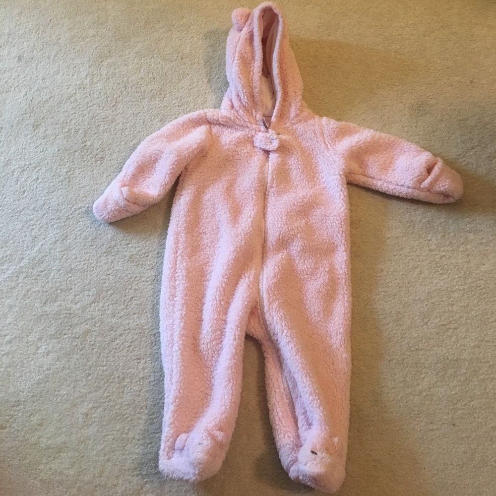 Infant Fleece Hooded Bear Suit
