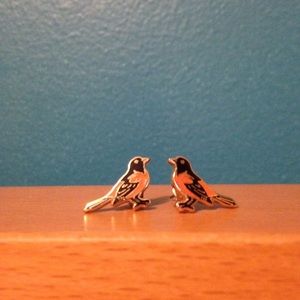 Golden Orioles Stud Earrings